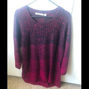 Maroon and black sweater